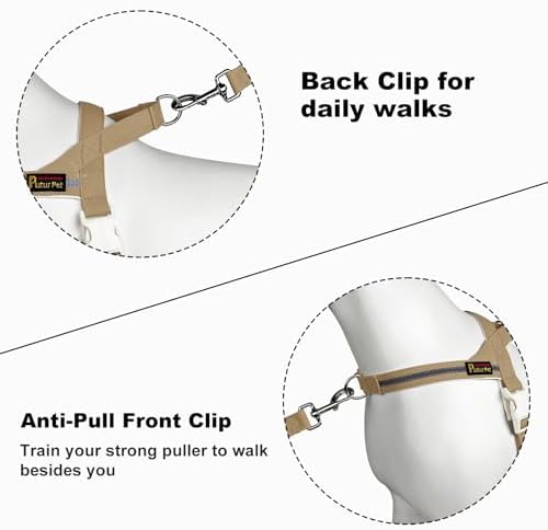 Plutus Pet Cotton Dog Harness and Leash Set, Reflective and Soft Padded - Image 3
