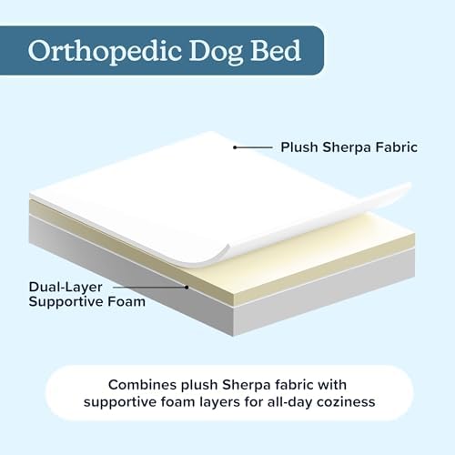PETMAKER Orthopedic Pet Bed – 2-Layer Memory Foam Dog Bed - Image 4