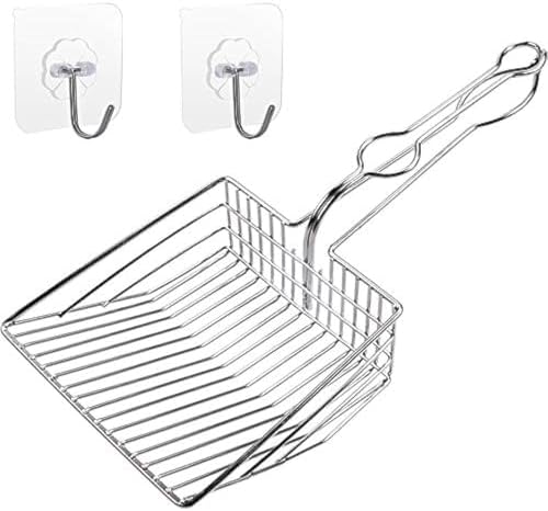 Qualiall All Metal Litter Scoop, Solid Metal Sifter, Cat Litter Scoop Metal by QUALIALL