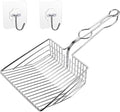 Qualiall All Metal Litter Scoop, Solid Metal Sifter, Cat Litter Scoop Metal by QUALIALL