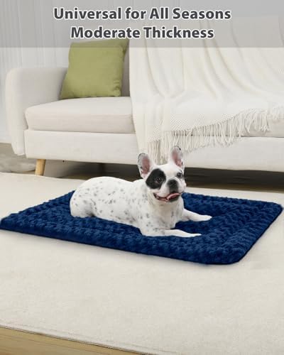 Exsnugy Washable Dog Bed Mat Large Size Fluffy Pet Crate Pad 42x28 XL - Image 4