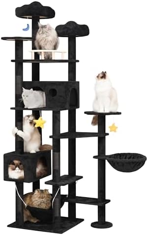 Meecal Black Cat Tree, 79in Tall Tower by Meecal