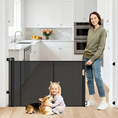 2 Pack Reinforced 55" Wide Retractable Baby Gates by Babyproofingoutletcovers