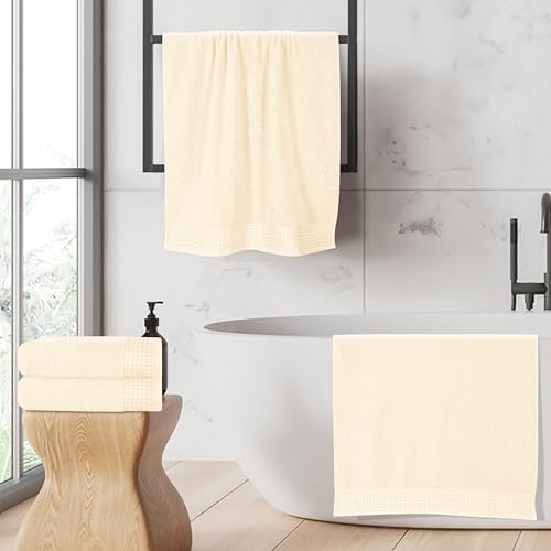 GLAMBURG Ultra Soft 4 Pack Oversized Bath Towel Set 27x54 inches, 100% Cotton - Image 5