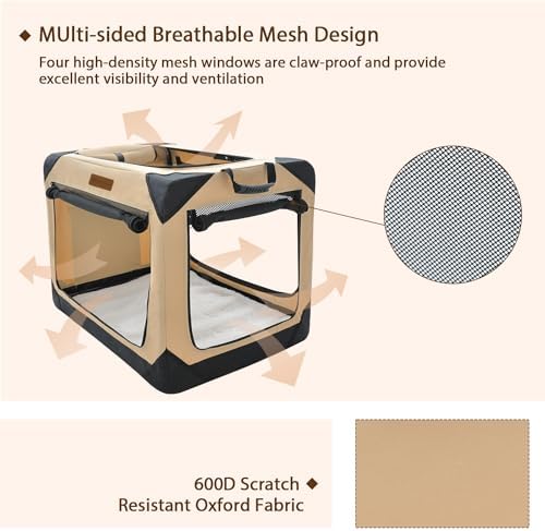Garnpet 36 Inch Collapsible Soft Dog Crate - Image 6