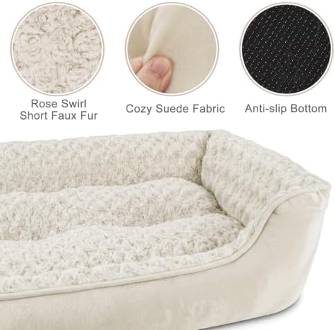 JOEJOY Rectangle Dog Bed for Large Medium Small Dogs - Image 2