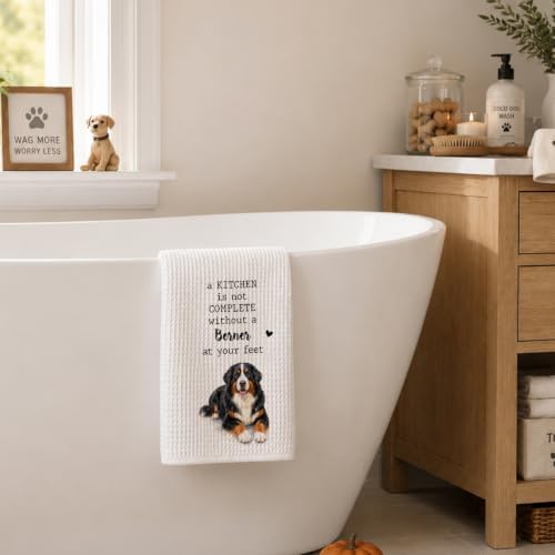 Bernese Mountain Dog Kitchen Towel, Funny Dog Lover Gift - Image 7