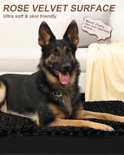 KSIIA Washable Dog Bed for Crate Waterproof for Large Dogs, 47x29 in - Image 2