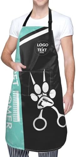 Custom Dog Grooming Apron, Personalized Logo Pet Groomer Apron Smocks - Image 4