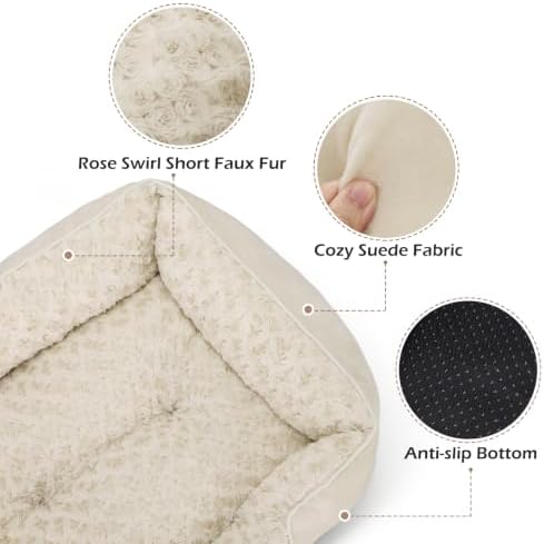 INVENHO Small Dog Bed Rectangle Washable Orthopedic Soft Calming Sleeping - Image 3
