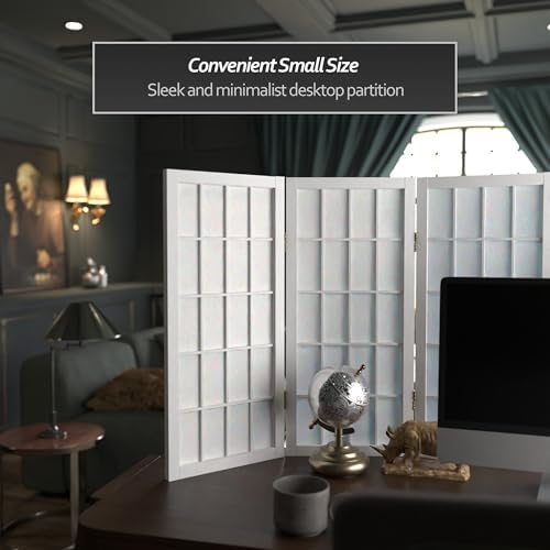 Red Lantern 26.5 in. Short Desktop Window Pane Shoji Screen - Image 2