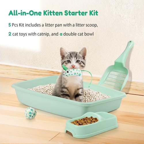 PAWISE Cat Litter Box Set, Small Kitten Starter Kit, Includes Litter Box - Image 3