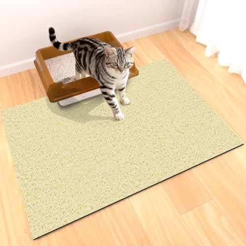 Extra Large Cat Litter Mat 30"x24", Heavy-Duty Litter Rug Catcher by BLESWIN