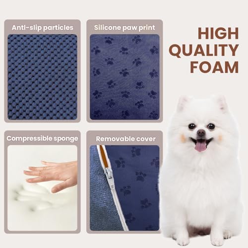 Dog Stairs for Small Dogs, 3 Tiers High Density Foam Dog Ramp, Extra Wide - Image 7