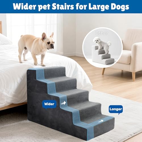 Dog Steps for High Bed, 5-Tier Pet Stairs - Image 5