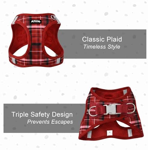 AIITLE Step in Dog Harness and Leash Set Plaid Adjustable - Image 6