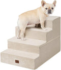 EHEYCIGA Dog Stairs for Bed 20" H, 4-Step Extra Wide Dog Steps by EHEYCIGA