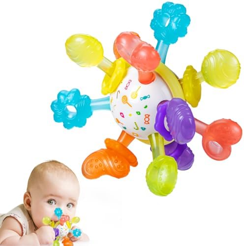 Baby Montessori Sensory Toys for 0-6 6-12 Months, Baby Teether Teething Toys by TOHIBEE