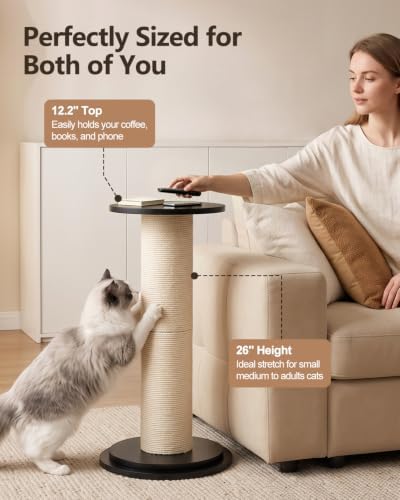 Odoland Cat Scratching Post for Indoor Cats, Large Sturdy Cat Scratcher - Image 5