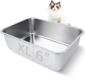 Stainless Steel Cat Litter Box 19.5"x13.6"x6" by HNeekyr