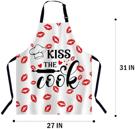 Kiss The Cook Bib Apron with Adjustable Neck - Image 2