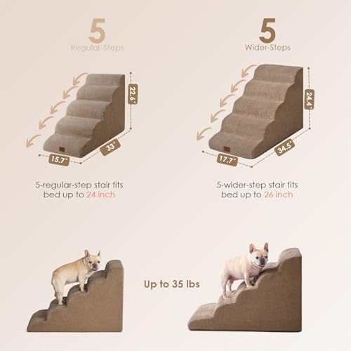 EHEYCIGA Extra Wide Dog Stairs for Large Dogs, 24.4" H Pet Step - Image 3