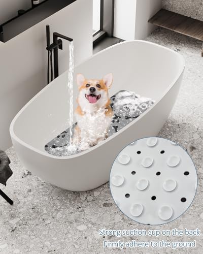 Dog Bath Mat for Tub Non-Slip Pet Bathtub Mat Fast Dry Dog Shower Attachment - Image 7
