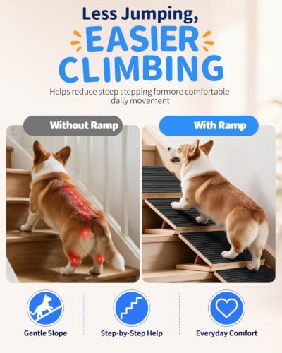 6 Pack Upgraded Dog Ramps for Stairs, Adjustable Portable Pet Steps - Image 6