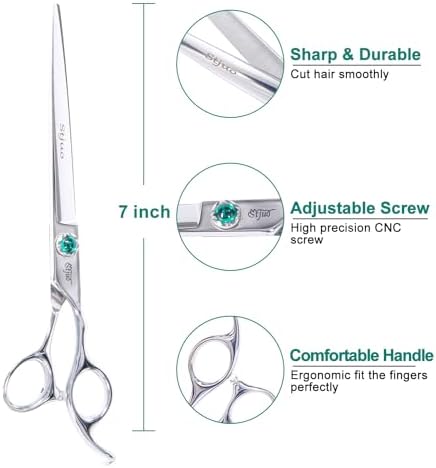Dog Grooming Straight Scissors 7 inch Professional Pet Shears Made Of Japanese - Image 2