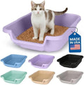 KittyGoHere Senior Cat Litter Box, Small Litter Pan, Small Lavender by NE14pets