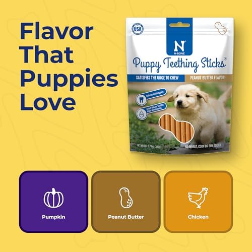 N-Bone Puppy Teething Sticks Variety Pack, Pumpkin & Peanut Butter Flavors - Image 4