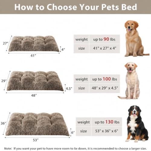 BFPETHOME Dog Bed for Large Dogs, Plush Kennel Pad for Sleeping &Ease Anxiety - Image 3