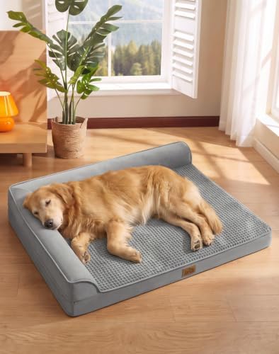 COZY KISS Orthopedic Dog Bed for Extra Large Dogs, L Shaped XL 44x32 inch - Image 2