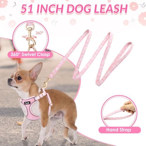 Lukovee Small Dog Harness and Leash Set, No Pull Lightweight Soft Mesh Vest - Image 5