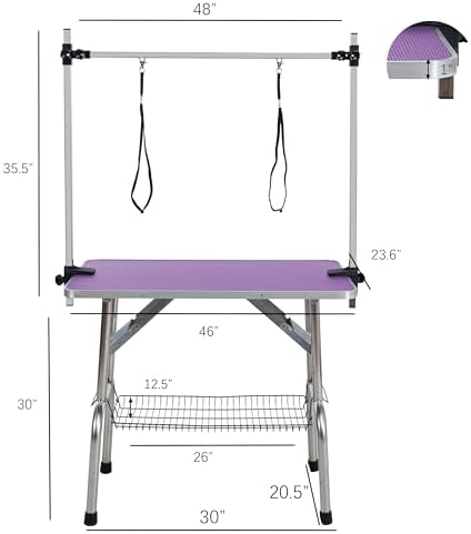 46" Dog Grooming Table Foldable Pet Grooming Tables - Image 2