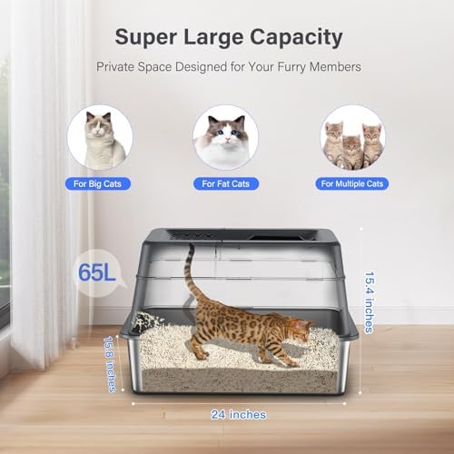 Aphyxen XL Stainless Steel Litter Box - Image 4