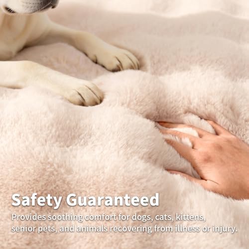 SOMAHE Dog Blanket for Couch Bed, Soft Faux Fur, Large 39x31 Milky White - Image 3