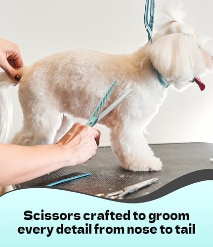 6.5" Professional Thinning Dog Grooming Scissors, Japanese 440C Stainless Steel - Image 5