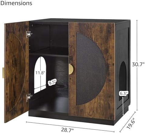 unipaws Tall Cat Litter Box Enclosure - Image 7
