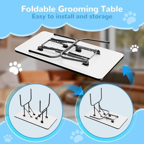 46-Inch Dog Grooming Table for Large Dogs, Foldable Pet Grooming Table - Image 5