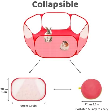 Amakunft Small Animal Playpen, Pop-Up Portable Play Yard - Image 3