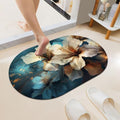 Lily Flowers-with-Blue Super Absorbent Quick-Drying Bathroom Mat Rug, Rubber by ZHUZHISHAN