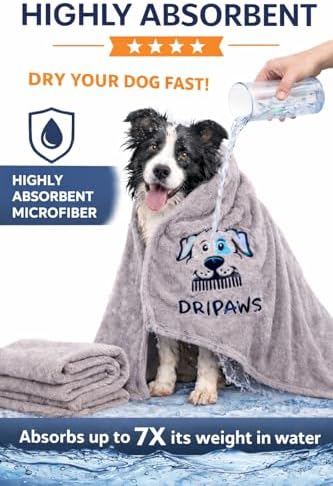 Microfiber Dog Towel for Drying Dogs, Super Absorbent Soft Pet Grooming Towel - Image 3