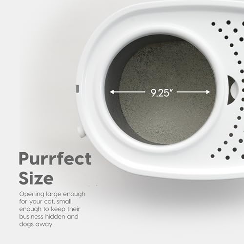 IRIS USA Top Entry Cat Litter Box, Hooded Privacy - Image 3