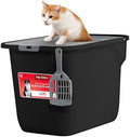 IRIS USA Large Top Entry Cat Litter Box, Hooded Privacy by IRISUSA
