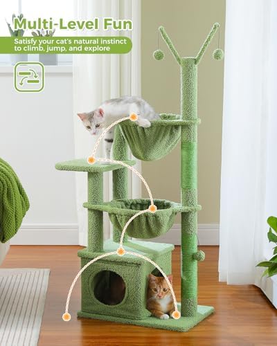 MUTTROS Cactus Cat Tree, 47.6" Cat Tower - Image 6