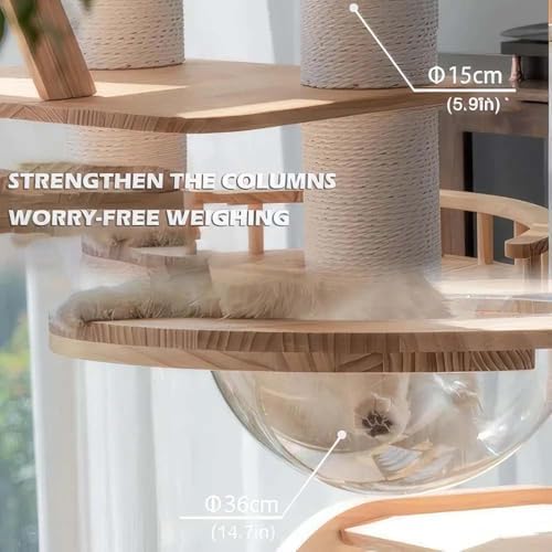 Large Wooden Tree Tower for Cat - Image 6