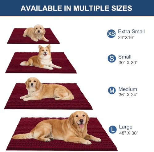 OLANLY Dog Door Mat for Muddy Paws 30x20, Ultra-Absorbent Chenille Mud Mat - Image 2