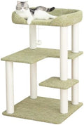 37.5" Cat Tree Tower for Large & Senior Cats, Low-Step Design by PETTIFULCATTREE