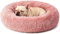 Calming Anti-Anxiety Donuts Dog And Cat Bed, Round Fluffy Soft Washable Small by Homeuslynn